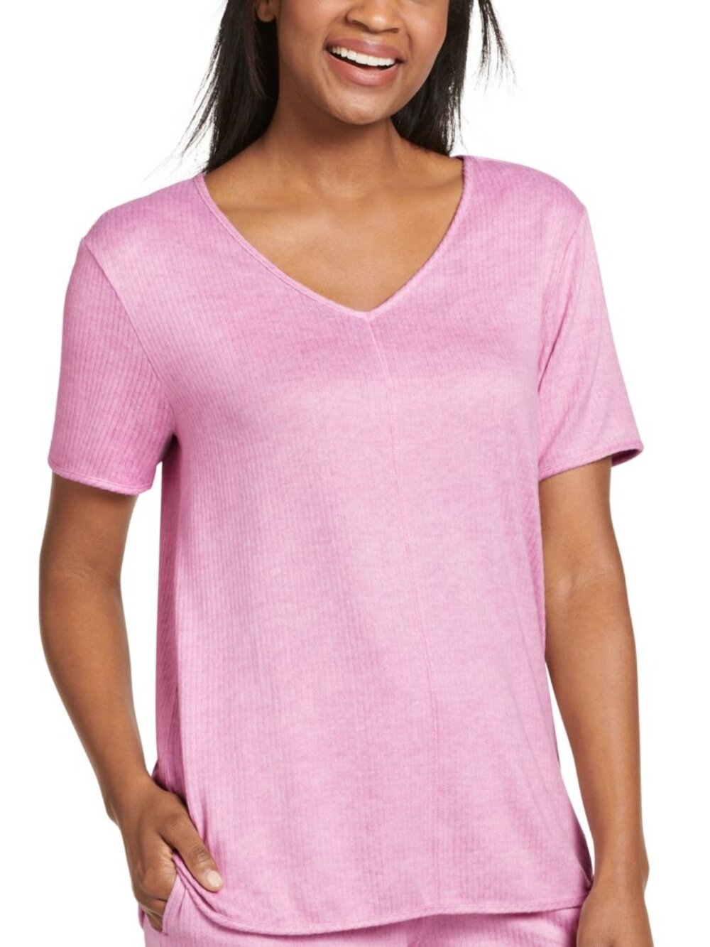 Jockey Womens Luxe Lounge Short Sleeve Sleepwear T-Shirt